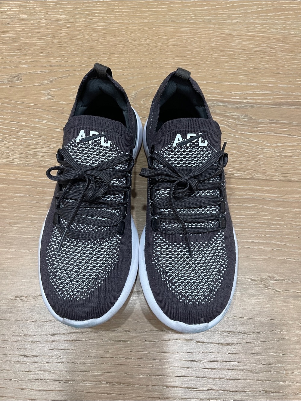 APL Black & White Knit Lace-Up Sneakers